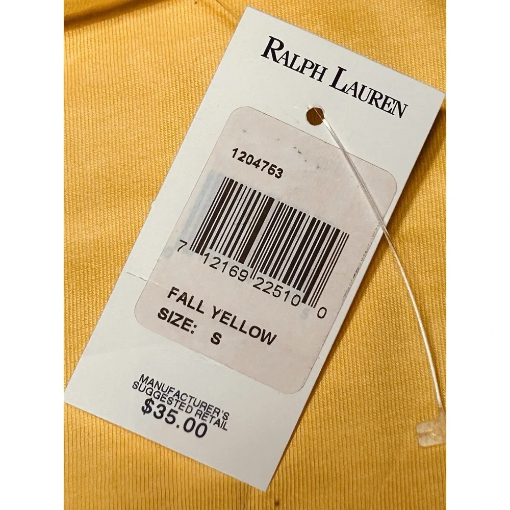 Polo Ralph Lauren Mens Small Short Sleeve Crew Neck Tee Fall Yellow NWT MSRP $35